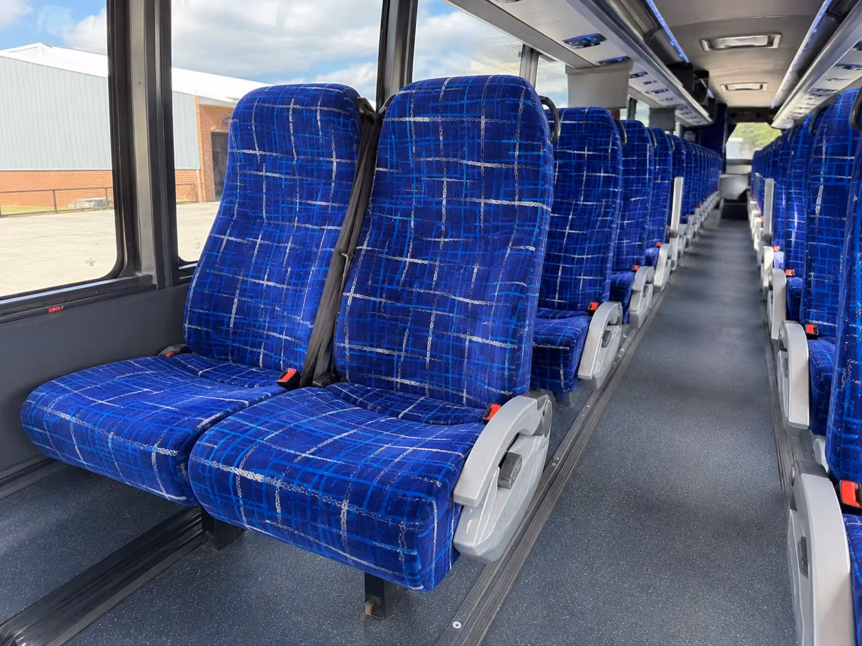 40 56 passenger charter bus inside
