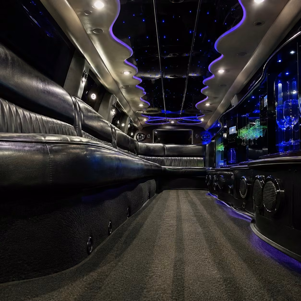 escalade limo inside